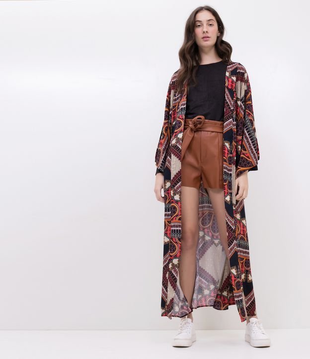 kimono alongado feminino