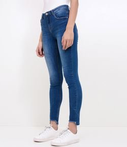 Calça Jeans Skinny Marmorizada 
