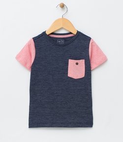 Camiseta Infantil com Bolsinho - Tam 1 a 4