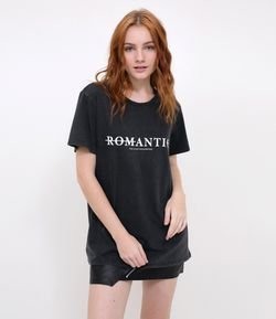 T Shirt com Estampa Romantic