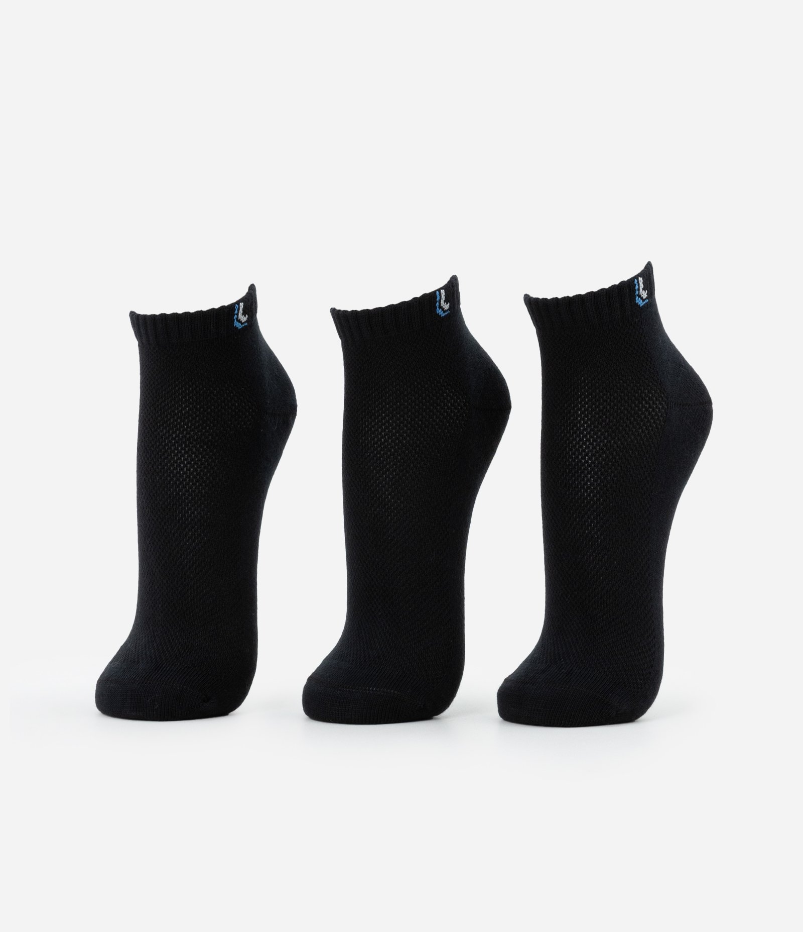 Kit 03 Pares de Meias Esportivas Cano Baixo Lupo Preto 1