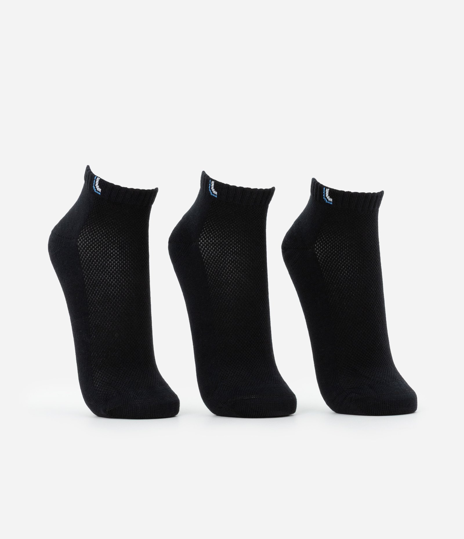 Kit 03 Pares de Meias Esportivas Cano Baixo Lupo Preto 2