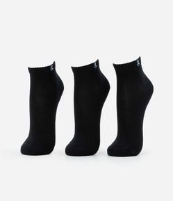Kit 03 Pares de Meias Esportivas Cano Baixo Lupo
