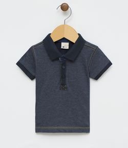 Camiseta Infantil Liso Gola Polo - Tam 0 a 18 meses