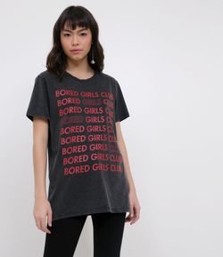 T Shirt com Estampa Girls