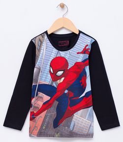 Camiseta Infantil Estampado Spider Man - Tam 1 a 4