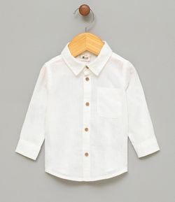 Camisa Infantil Lisa com Bolso - Tam 0 a 18 meses