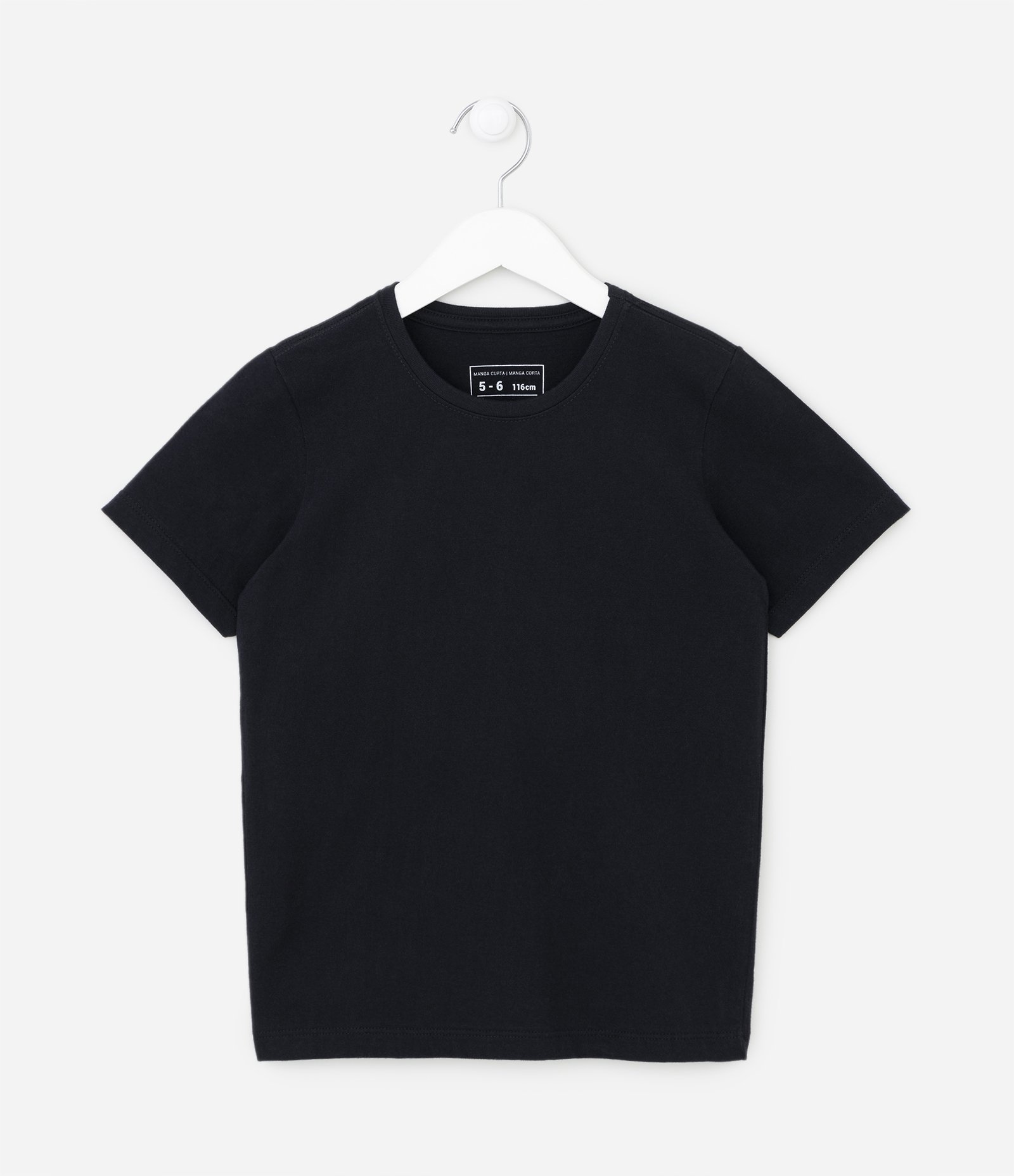 Camiseta Infantil Básica - Tam 5 a 14 Anos Preto 2