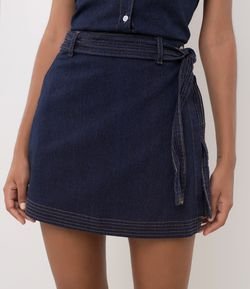 Saia Jeans em Material Sustentável