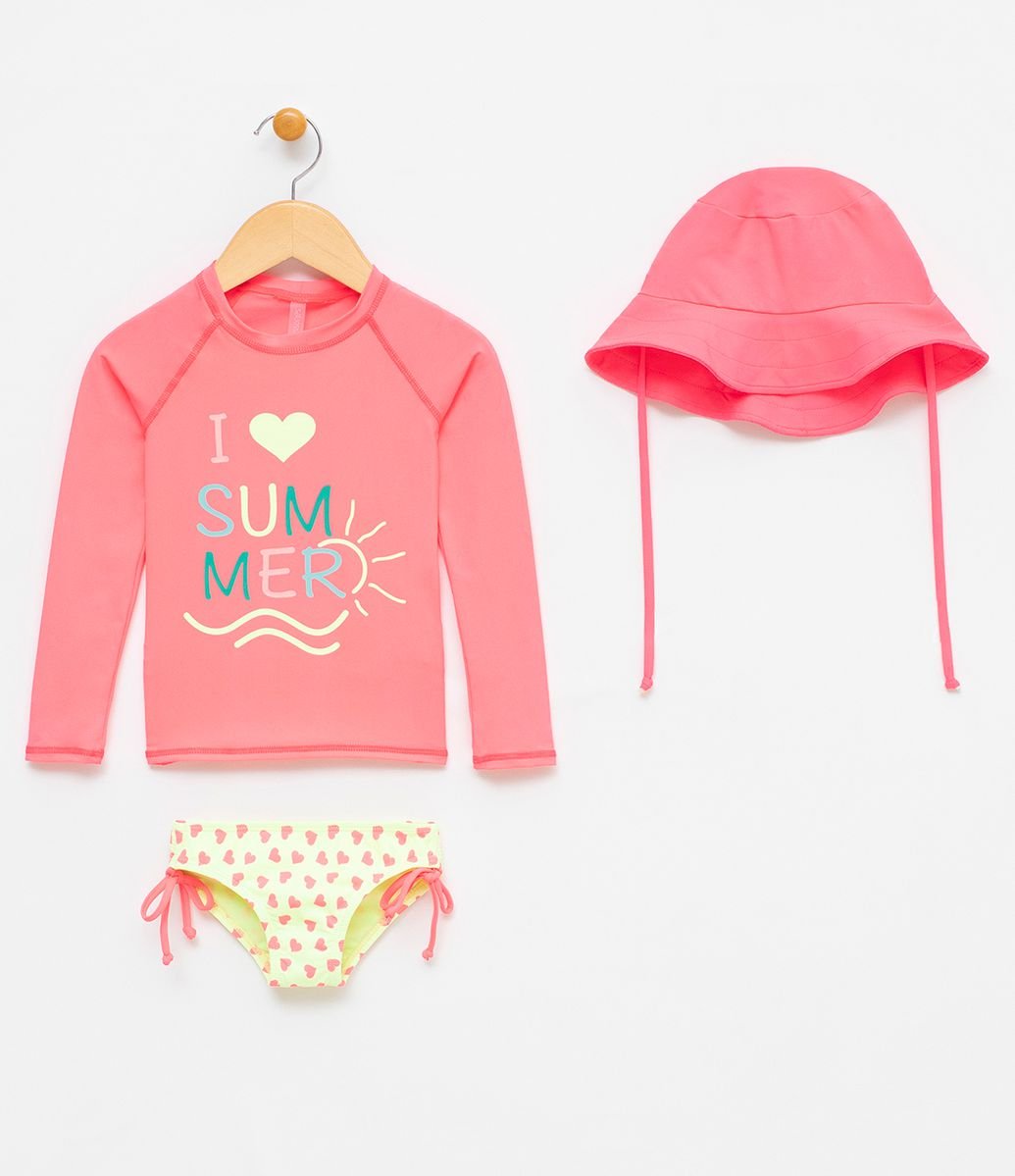 conjunto infantil com proteção uv