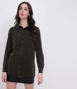 Camisa Alongada Verde
