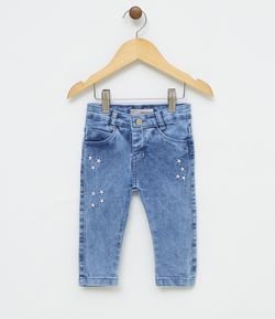 Calça Infantil em Jeans - Tam 3 a 18 meses