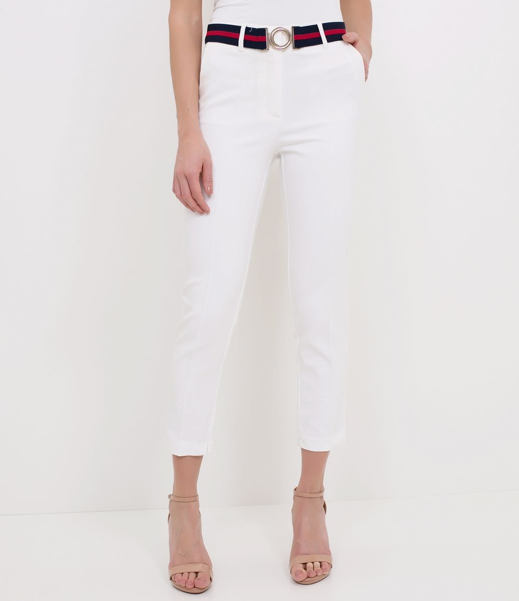 calça alfaiataria feminina branca