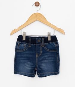 Bermuda Infantil em Jeans Liso - Tam 0 a 18 meses