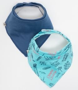 Kit Babador Estampa Tropical - Tam Único