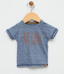 Camiseta Infantil com Fechamento no Ombro - Tam 0 a 18 meses