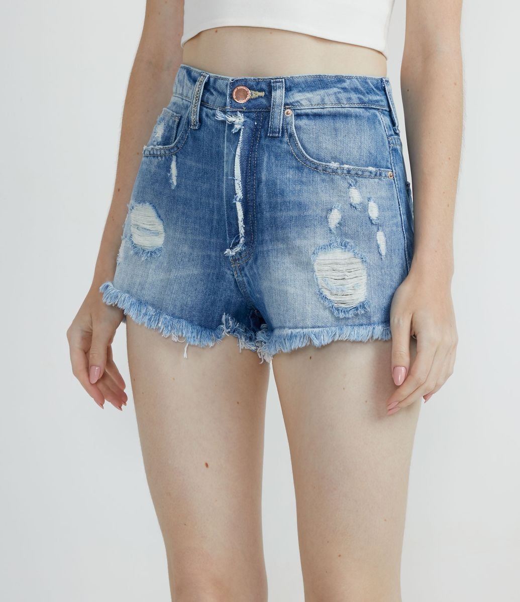 fotos de shorts jeans cintura alta