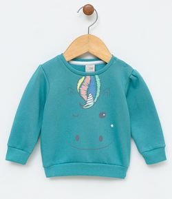 Blusão Infantil Silk de Frase Cute Little Lady - Tam 0 a 18 meses