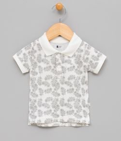 Camiseta Infantil Gola Polo - Tam 0 a 18 meses