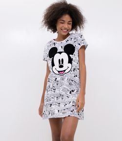 Camisola Manga Curta Estampa Mickey