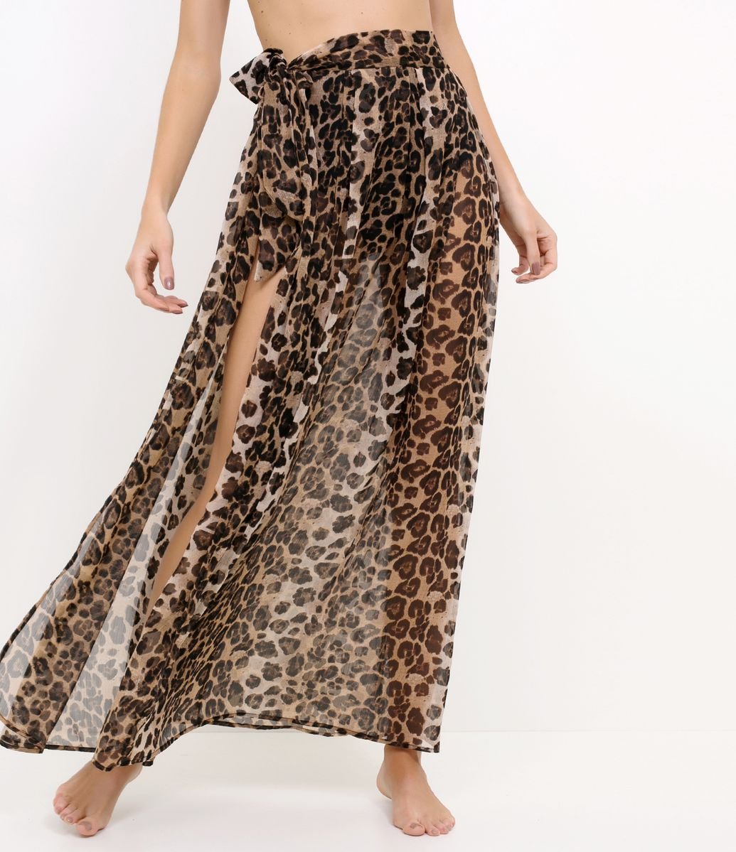 saia pareo animal print