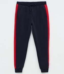 calça jogger com listra lateral helanca