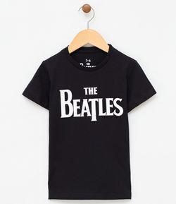 Camiseta Infantil Manga Curta Estampa Beatles - Tam 6 a 14