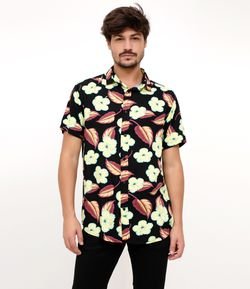 Camisa com Estampa Floral em Viscose