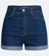 Imagem miniatura do produto Short Femenino Jean Hot Pants con Terminación Doble Azul 6