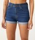 Imagem miniatura do produto Short Femenino Jean Hot Pants con Terminación Doble Azul 2