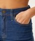 Imagem miniatura do produto Short Femenino Jean Hot Pants con Terminación Doble Azul 4
