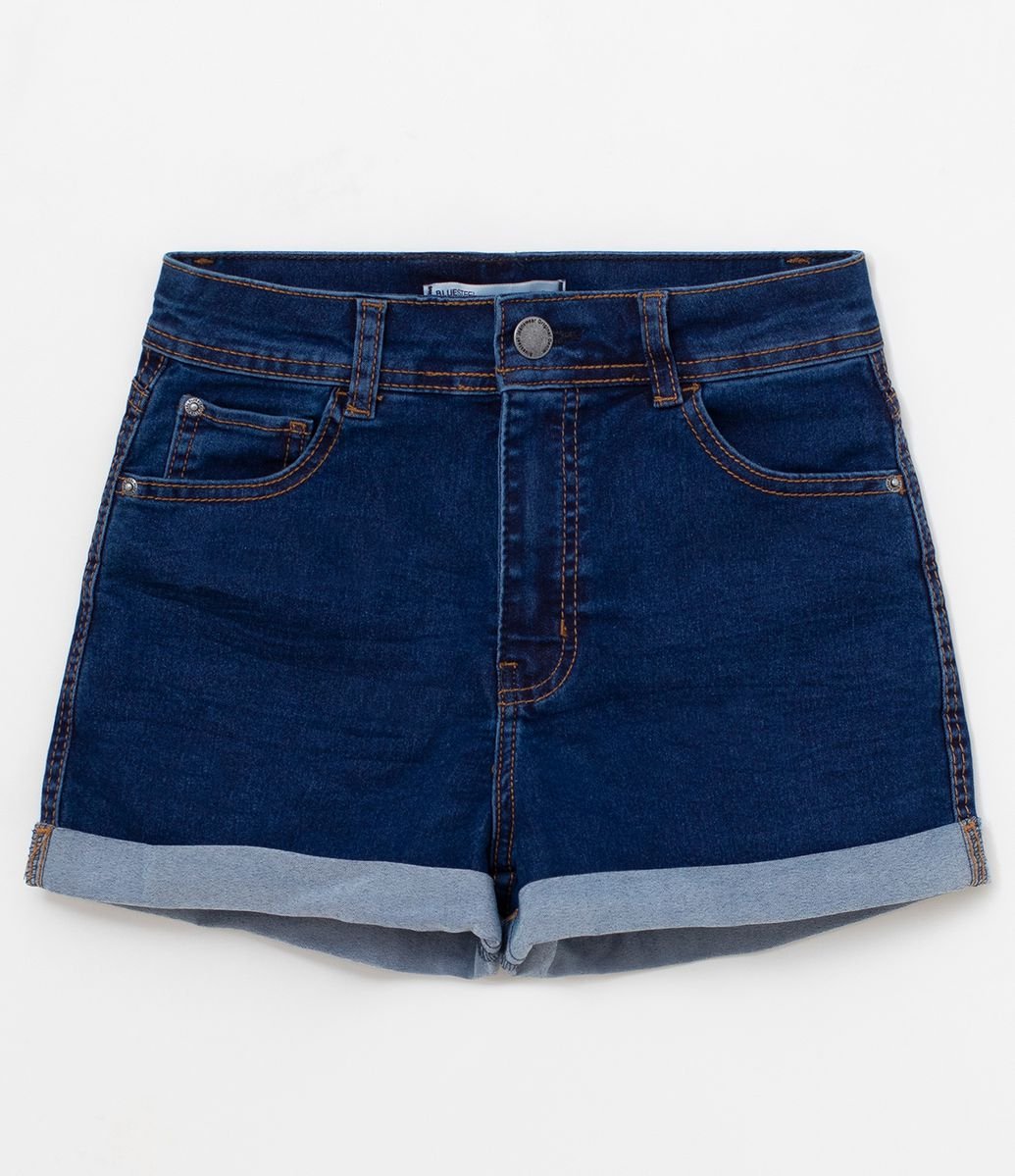 short jeans infantil cintura alta