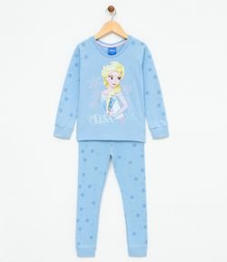 Pijama Infantil Algodão com Estampa Frozen - Tam 4  a 12