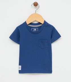 Camiseta Infantil Liso com Bolsinho - Tam 0 a 18 meses