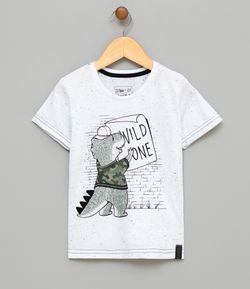 Camiseta Infantil com Estampa Dino - Tam 1 a 4