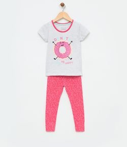 Pijama Infantil Algodão com Estampa - Tam 1 a 4