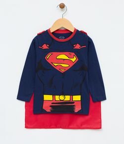 Camiseta Infantil Fantasia Super Homem - Tam 1 a 4