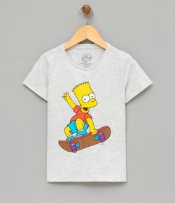 Camiseta Infantil Estampa Bart Skatista - Tam 1 a 4