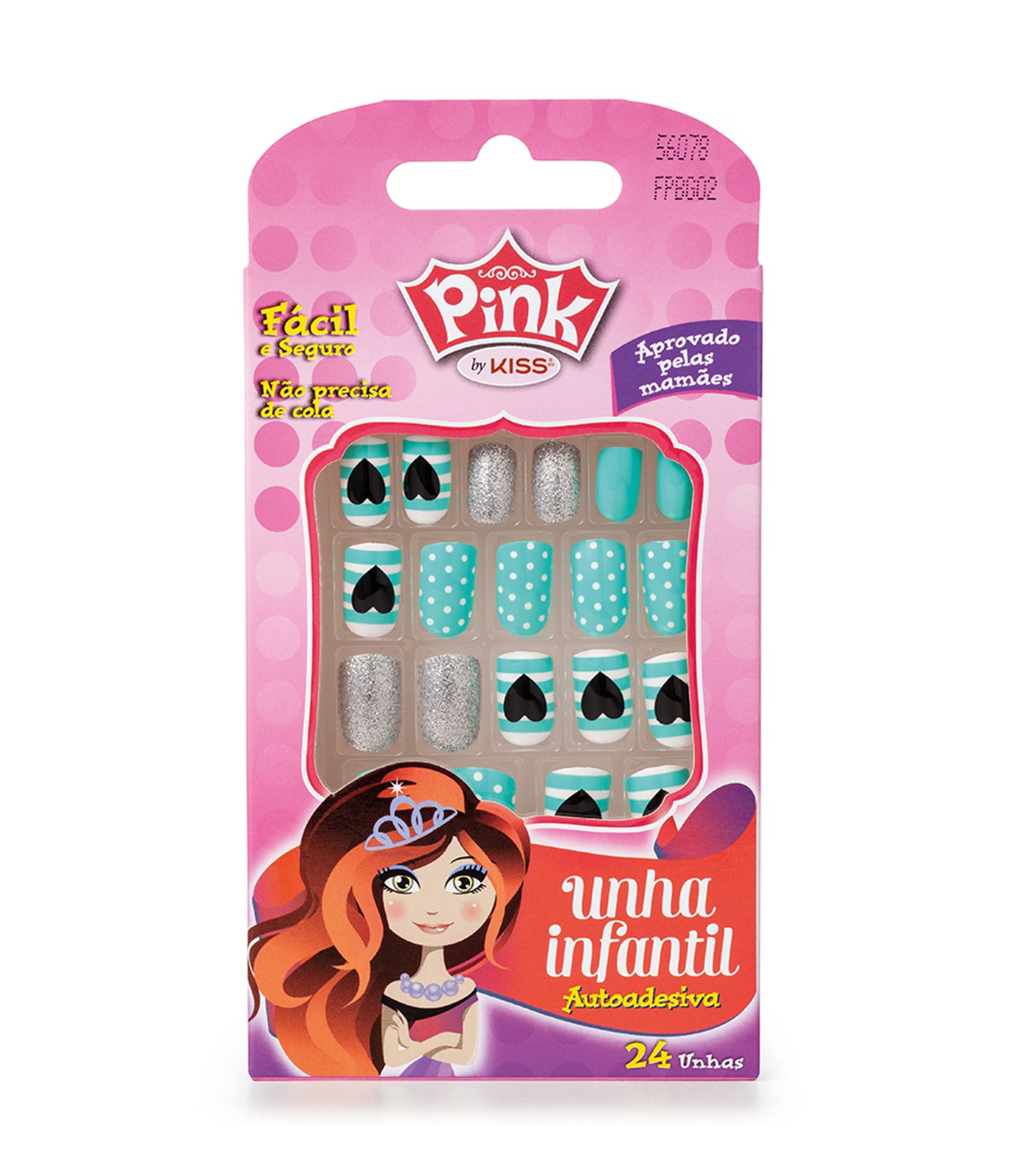 Unhas Autoadesivas Kiss Pop Princess 1