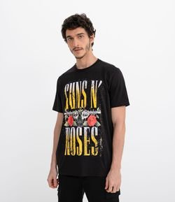 Camiseta com Estampa Guns N' Roses
