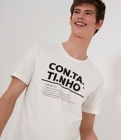 Camiseta com Estampa Contatinho