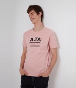 Camiseta com Estampa Ata