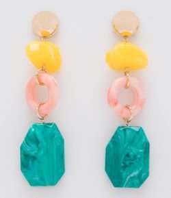 Brinco Maxi com Pedraria em Resina