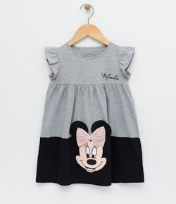 Vestido Infantil com Estampa da Minnie - Tam 1 a 4