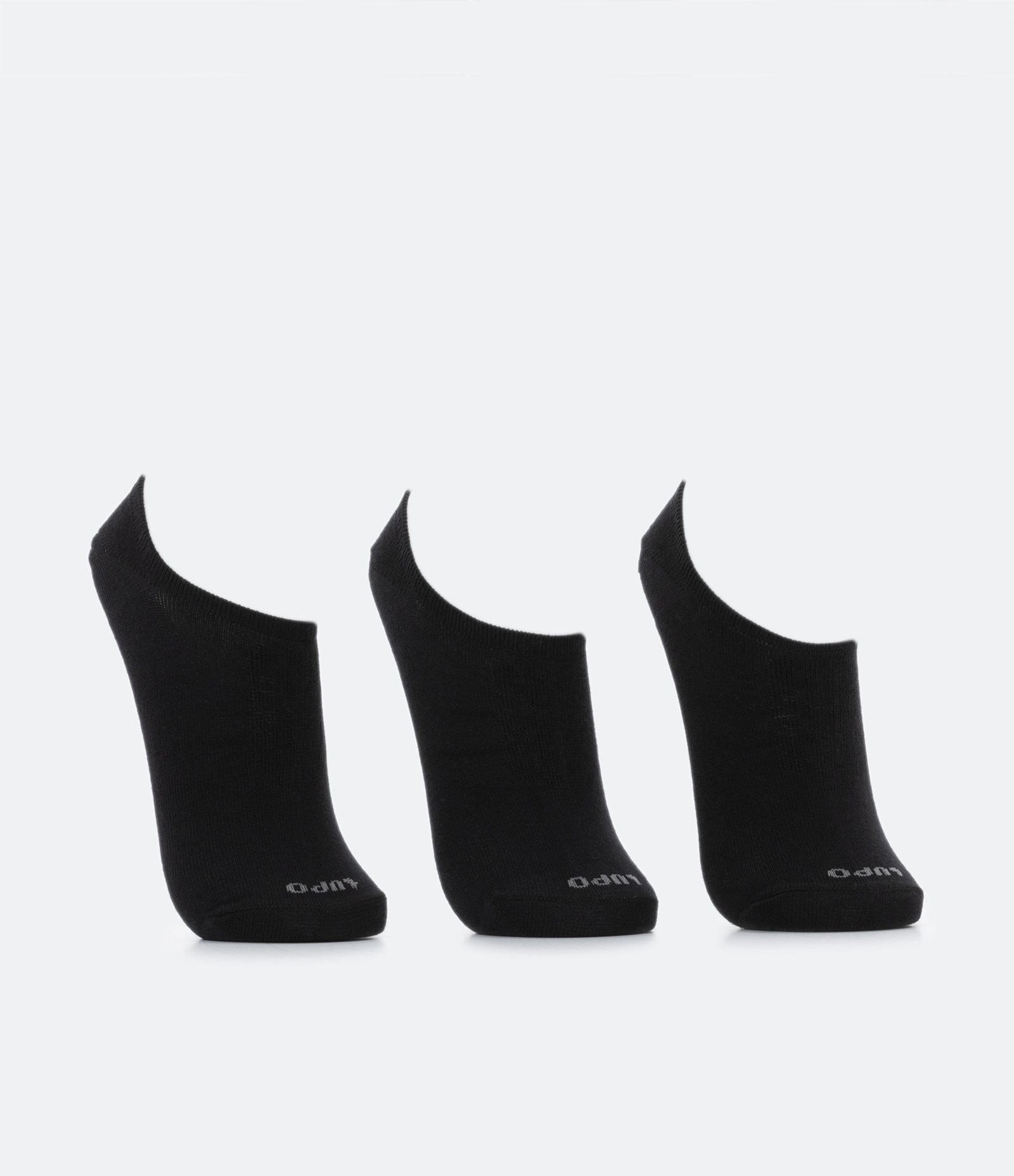Kit 03 Meias Invisíveis Esportivas em Algodão Lupo Preto 2