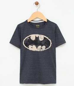 Camiseta Infantil com Estampa Batman - Tam 2 a 14