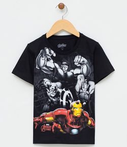 Camiseta Infantil com Estampa Vingadores - Tam 4 a 14