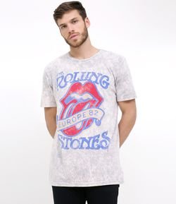 Camiseta com Estampa Rolling Stones