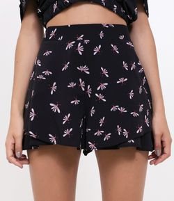 Short com Estampa Libélula