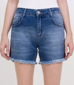 Short Jeans com Faixa Lateral